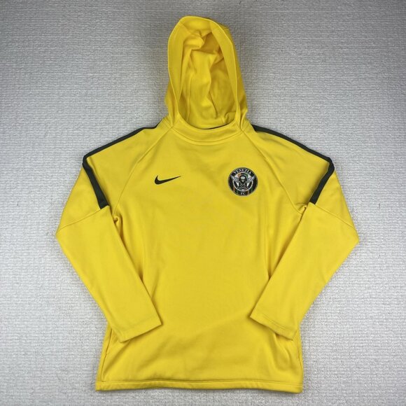 Nike Venezia Fc  Kids Hoodie Size L 12-13 YO Yellow Maglia Sweater  Soccer Club - Picture 1 of 14
